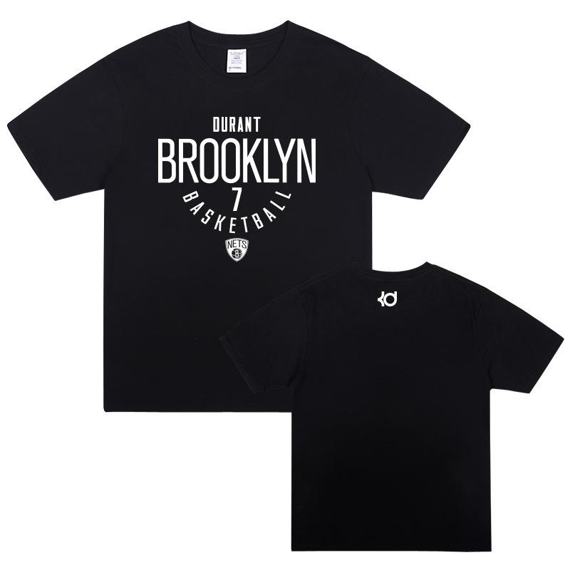 Nets Irving Durant Short Sleeved Tshirt Mens Summer Basketball Loose Oversized Training Jersey