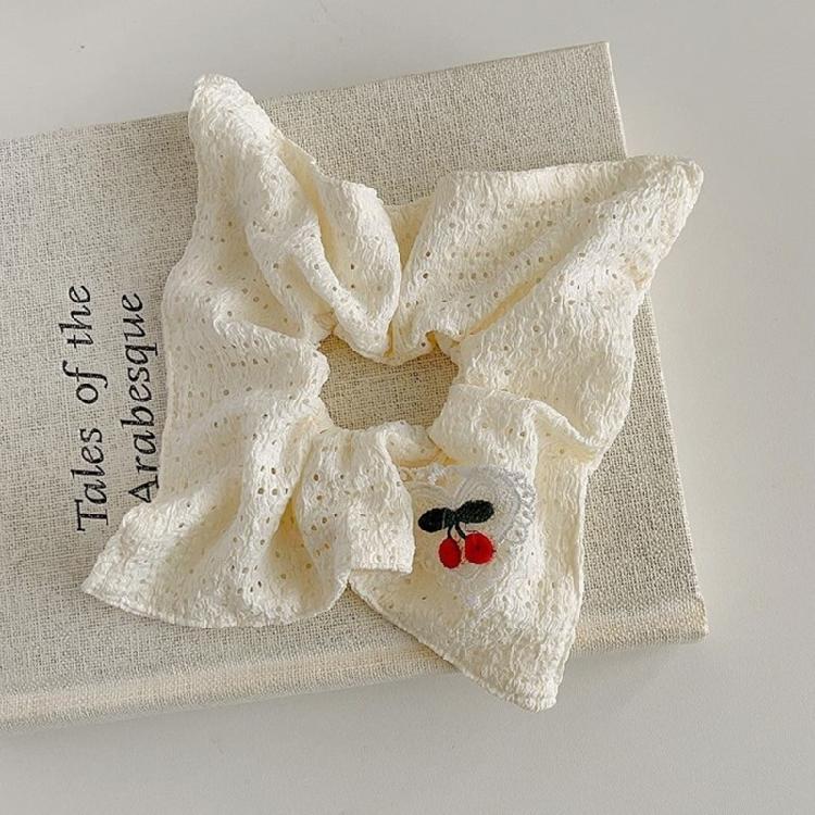 Stylish Cherries Hair Scrunchies Women Adjustable Durability Hair Rings