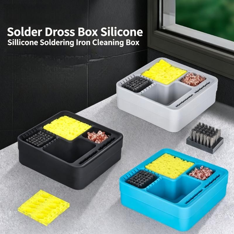 Heat Resistant Silicone Solder Scrap Container Welding Debris Tray For High Temperature Soldering Tasks