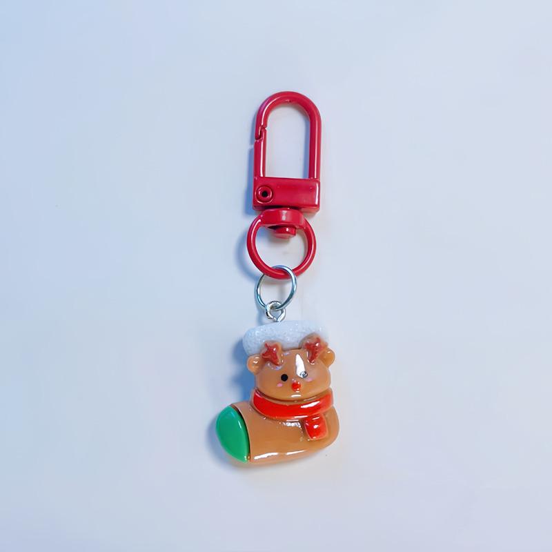 Cartoon Santa Claus Keychain Ornament - Cute Christmas Gift for Backpack or Home