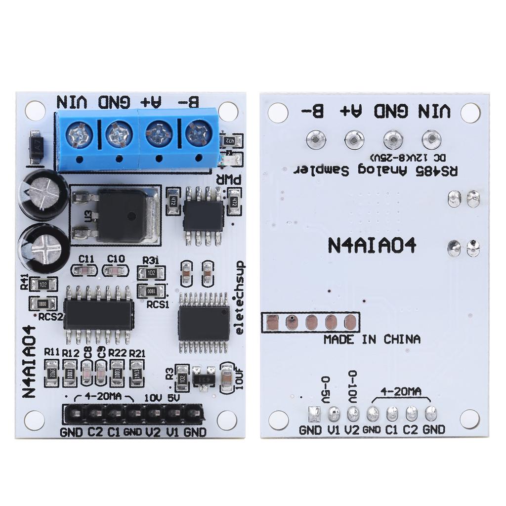 4?20MA RS485 Voltage Current Analog Collector Acquisition ADC Modbus RTU 03 06