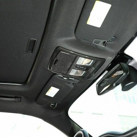 3x Autodach Leselicht Lampenabdeckung Zierleiste für Dodge Challenger 15+ Kohlefaser