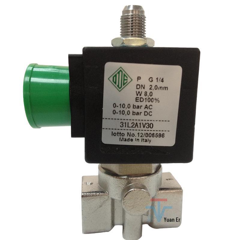 Italy Ode 24V 1/4" Stainless Steel Three-Way Mini Solenoid Valve 31L2A1V30