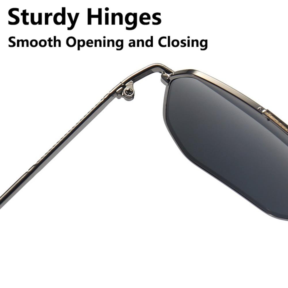 Multicolor Zinc Zinc Alloy Polygonal Sunglasses Vintage Men UV400 Eyewear Large Frame Sun Glasses  Travel