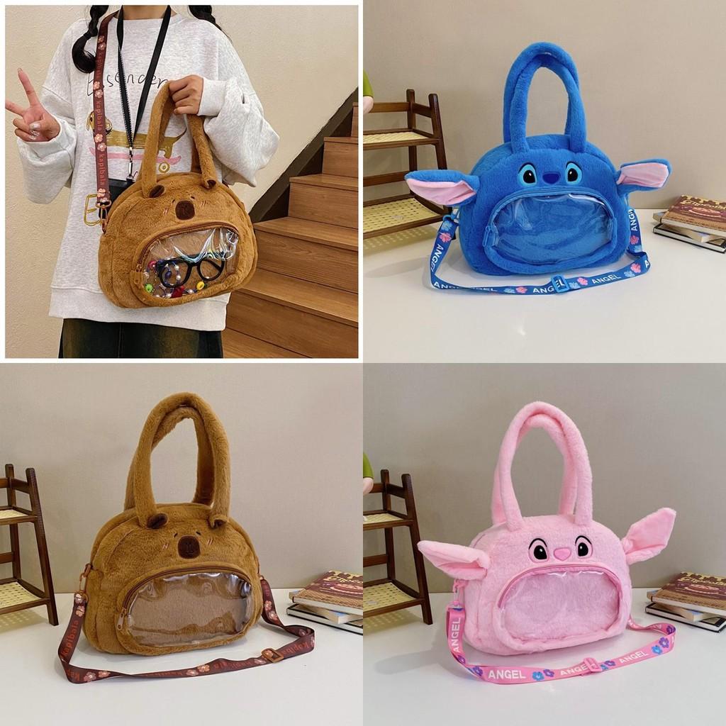 Stitch Fashionable Lilo Plush Girl Bag Large Capacity Material Daily Occasion