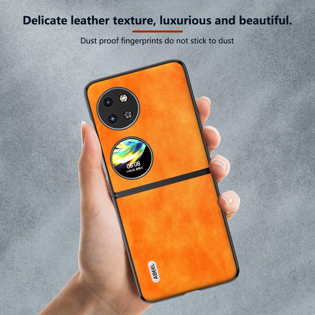 For Huawei Pocket 2 Phone Case Hard PC+PU Leather Litchi Texture Cover