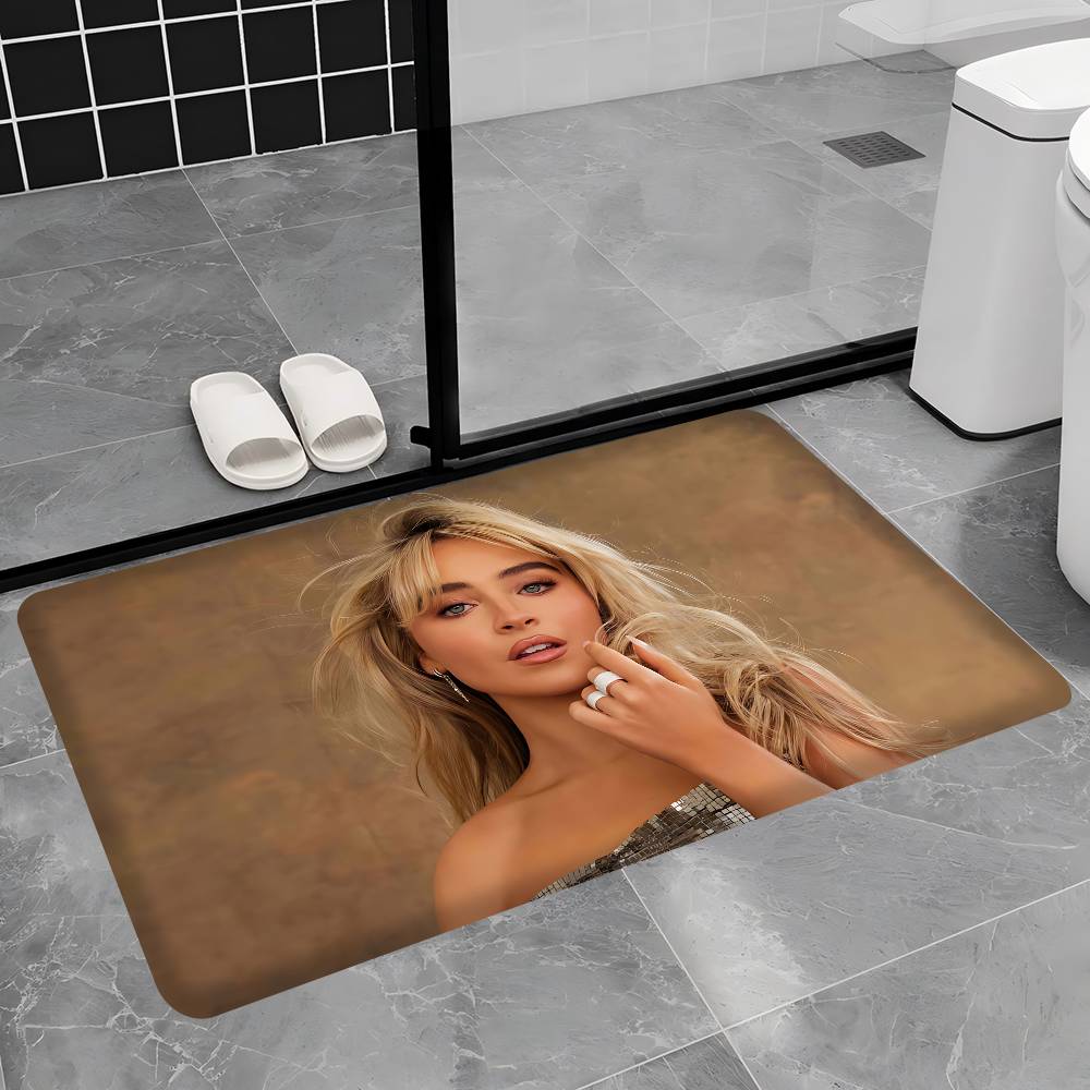 Singer S-Sabrina Carpenter Flurteppich Rutschfeste Waschküchenmatte Wäschedekor Balkon Kinder Wohnzimmer Nachttischbereich Teppiche