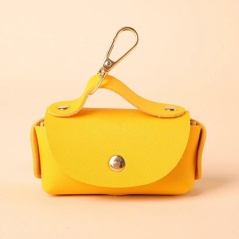 Organizator portabil pentru sac de caca de câine, elegant, pentru animale de companie, suport pentru sac de caca de câine din piele, cu dispenser pentru saci de câine, consumabile pentru animale de companie