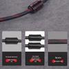 Manufacturer's High-Definition HDMI Cable, Version 1.4, Red and Black Mesh, 1.5 to 15 Meters, for Computer and TV.