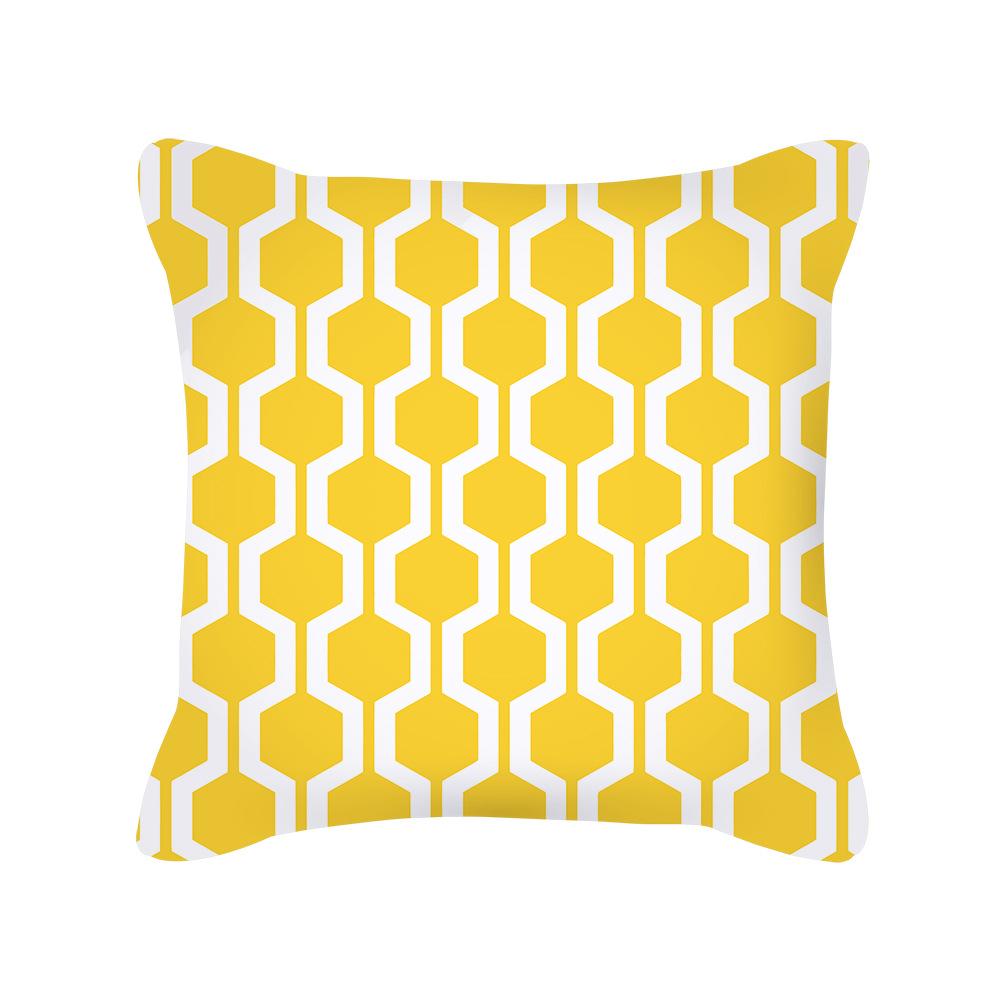 Modern Simple Geometric Pillow Nordic Style Peach Skin Bedside Cushion Cover Waist Pillow Cover New Home