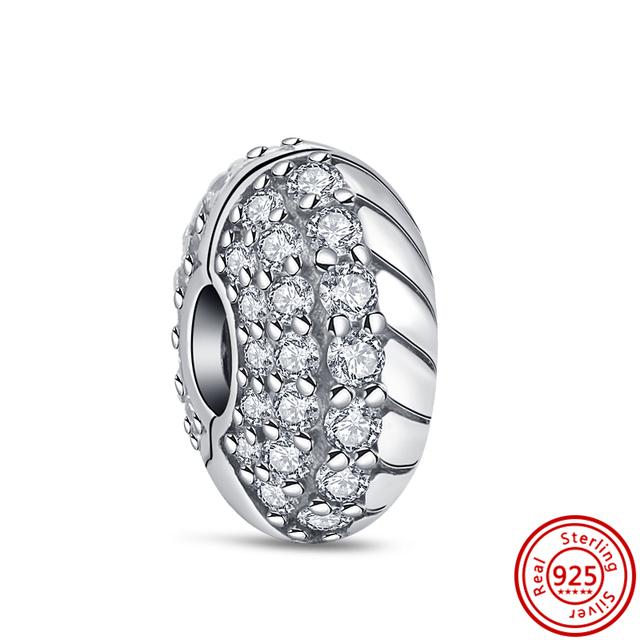 Νέα 925 Silver Heart ψηλοτάκουνα Animal Pavé Beads Fit Charm βραχιόλι Γυναικεία μόδα κοσμήματα