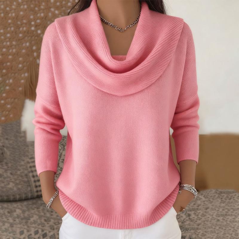 New Autumn/winter Women's Pure-color Long-sleeved Tops and Sweaters