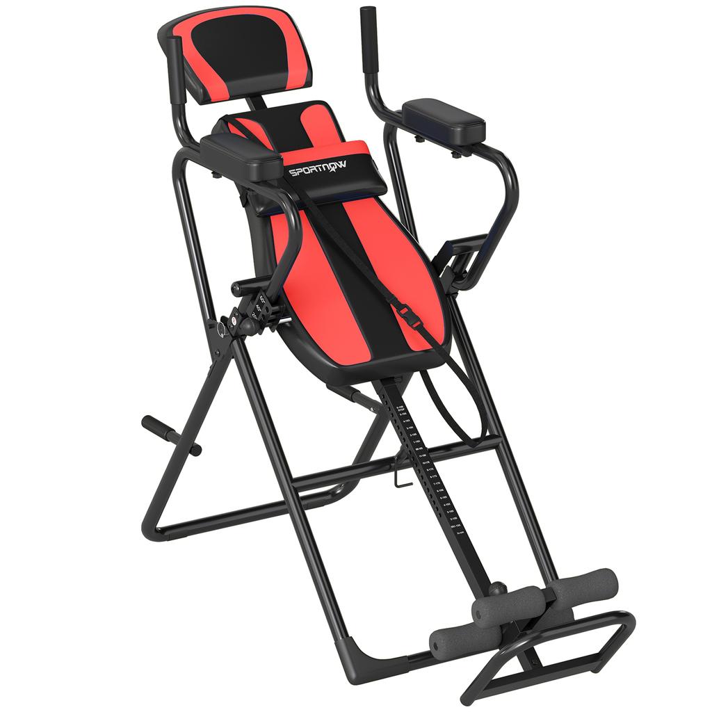 3-in-1 Inversion Bench Inversion Table with 3 Inversion Angles Push-Up & Pull-Up Bars Headrest