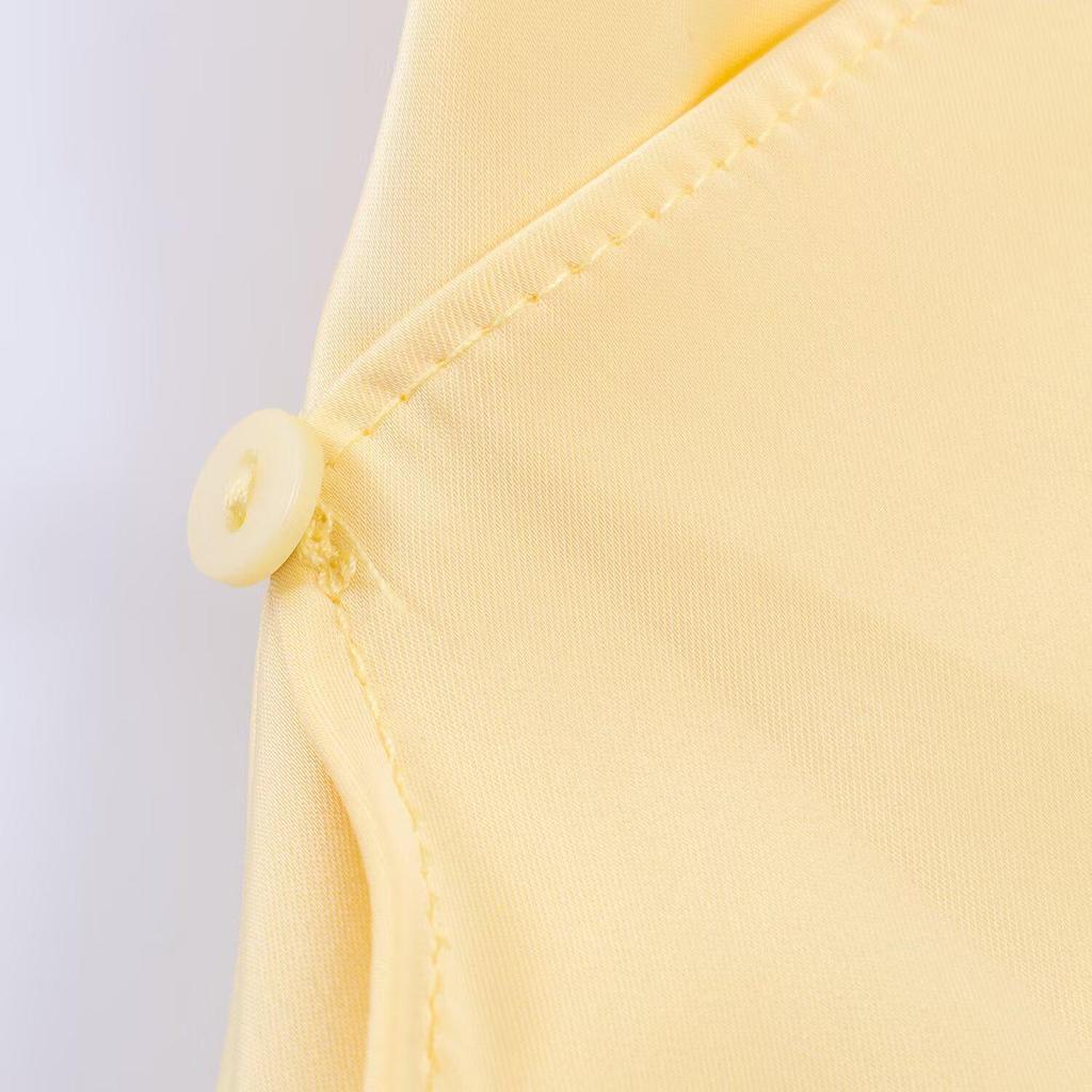 Spring 2026 European Style Women's Silk Satin Halter Neck Top