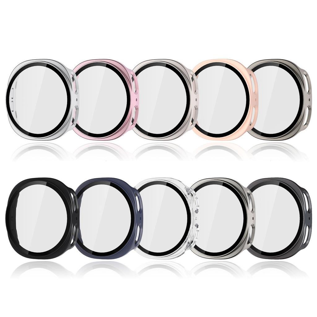 Coque Pour Samsung Galaxy Watch 8 44mm Accessoires Pare-chocs antichoc en PC + Protection d'écran en verre trempé Coque Galaxy Watch 8 40mm