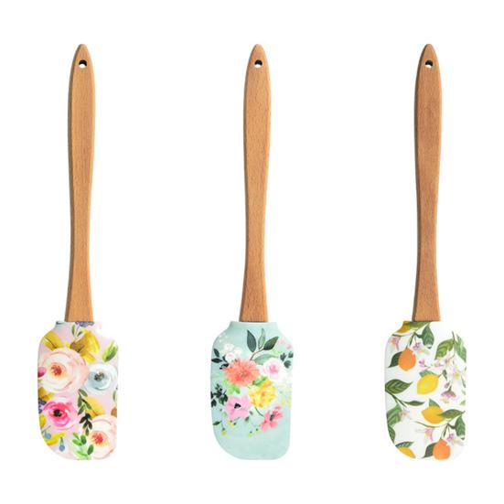 Raspador de Pastel Colorido de Silicona Antiarañazos Portátil Espátula para Crema de Postre Suministros para el Hogar