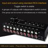 Stereo Sound Selector Sound Switcher Speaker Switching Sound Switching Box Switcher Selector for Stereo Speaker 6 In 4 Out