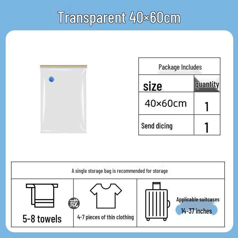 Transparent Vacuum Compression Bags for Plush Dolls, Toys, Clothes, and Down Jackets
