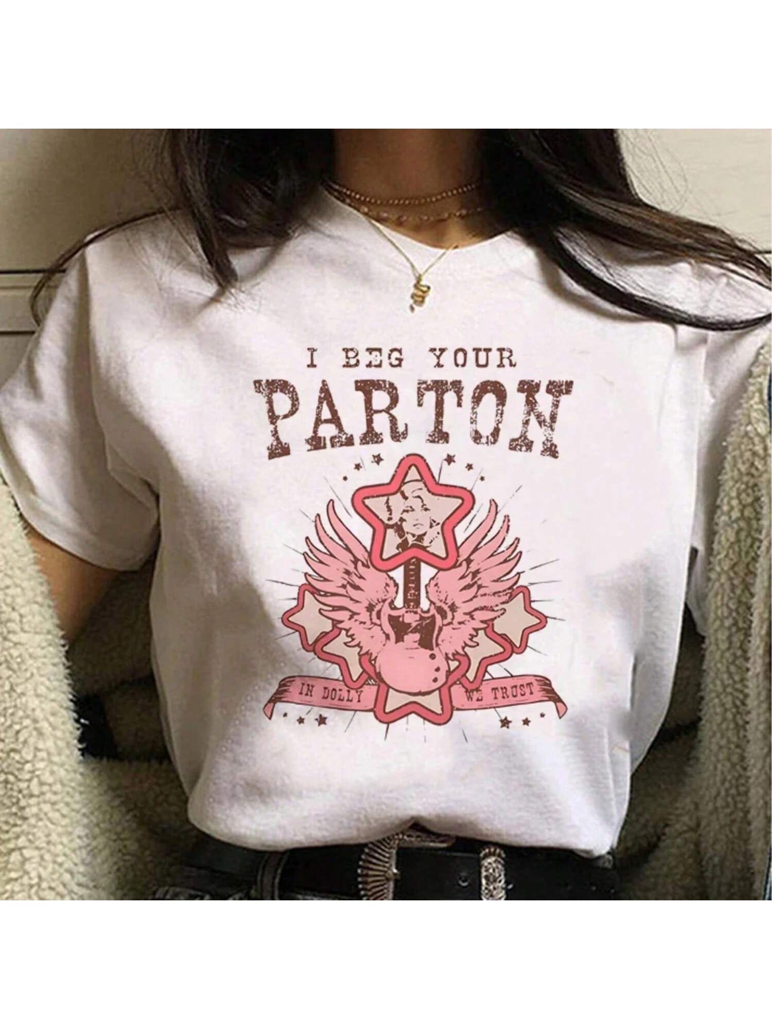 

Dolly Parton T Shirt Women Japanese Tshirt Female Y2k Clothing L чёрный