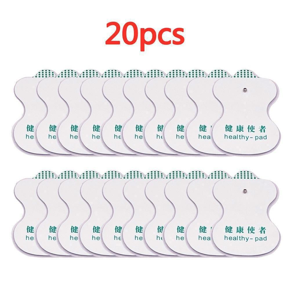 

4/10/20 шт. сменные электродные подушечки Tens для импульсного массажного аппарата EMS, массажер для похудения, самоклеящиеся защелкивающиеся 20 PCS
