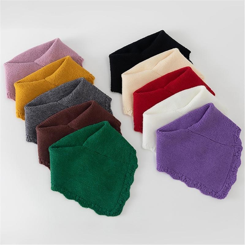 Schal Halstuch Für Damen Winter Falscher Kragen Schals für Damen Nackenwärmer Damen Herren Rollkragen Schal Gestrickt