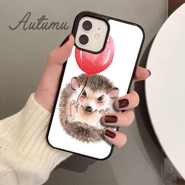 

Чехол для телефона с изображением ежа и воздушного шара для iPhone 11 12 13 14 Pro Max mini X XR XS SE 2020 6S 7 8 Plus Samsung Galaxy S21 S22 Samsung S22ultra