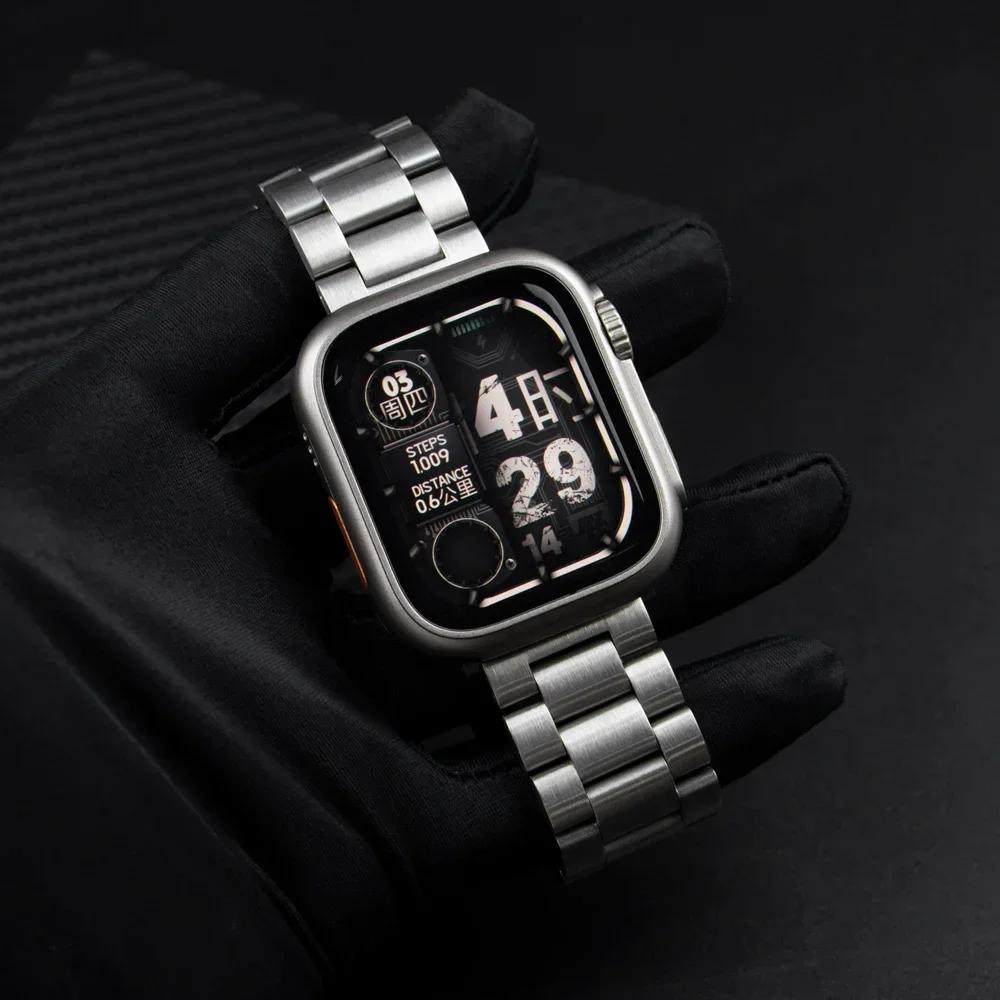 Stainless Steel iWatch Band with Case for Apple Watch band Ultra2 Ultra Series 9 8 7 6 5 4 3 2 1 SE bracelet 42mm 44mm 45mm 49mm