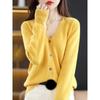 Women Cardigans V-neck Long Sleeve Knitted Outerwear Solid Thin Spring Autumn Sweaters Knitwears Korean Fashion Red Cardigans