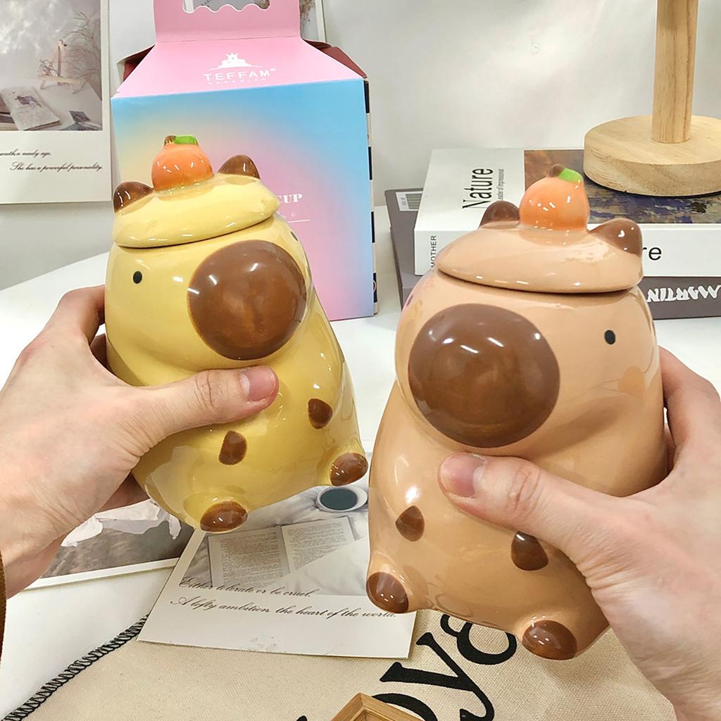 Uroczy Kreskówkowy Ceramiczny Kubek do Kawy Roller 16 oz Kubek do Kawy z Pokrywką Kubek Delfina Zabawny i Unikalny Damski Kubek do Kawy Prezent