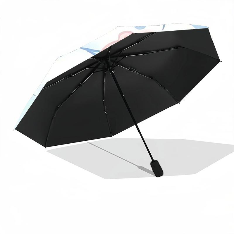 1pc Cinnamoroll & Little Bear Durable Cartoon Folding Umbrella, Portable 3-Fold Compact Umbrella for Men and Women, Suitable for Travel or Daily Use.S