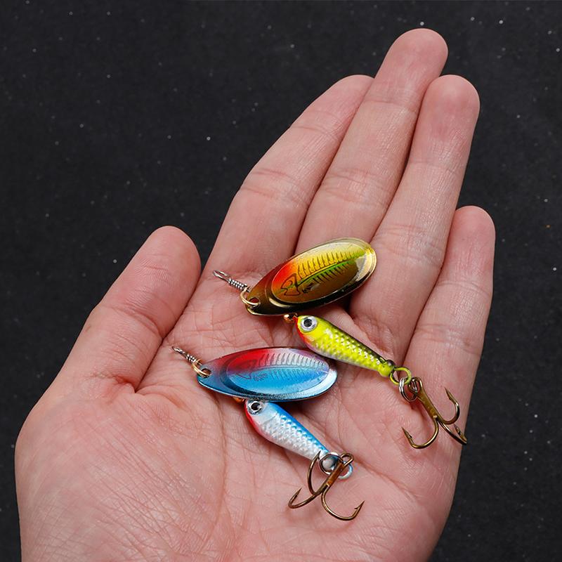 Fishing Spinner Bait 9G Spoon Lure Metal Baits Treble Hook Artificial Fish Wobbler Feeder Carp Spinnerbait