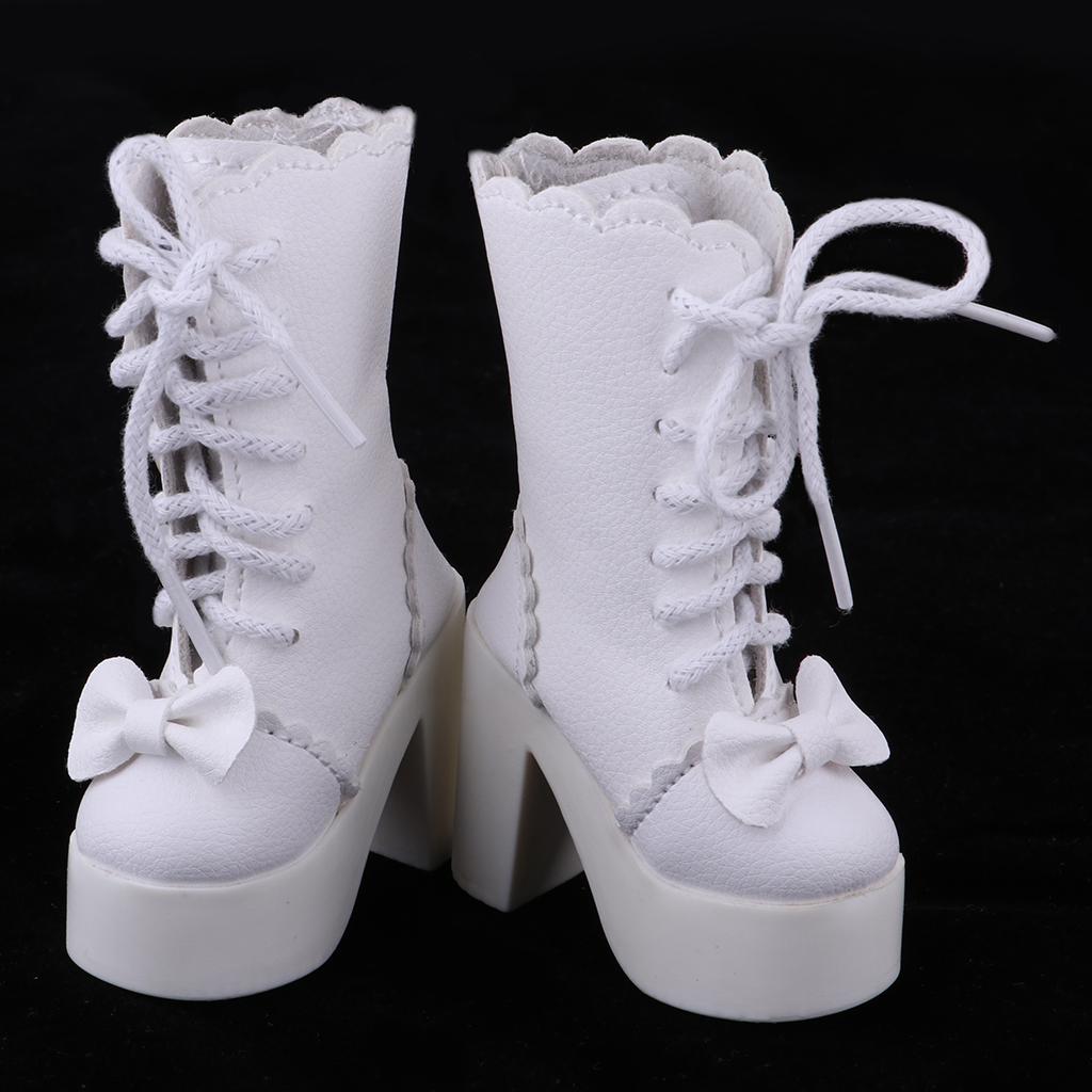 Ximitoy MSD Shoes Für BJD Puppen 1/3 Größe – Weiße Schnürschuhe / Stiefel Aus Polyurethan, Für Männliche & Weibliche Puppen