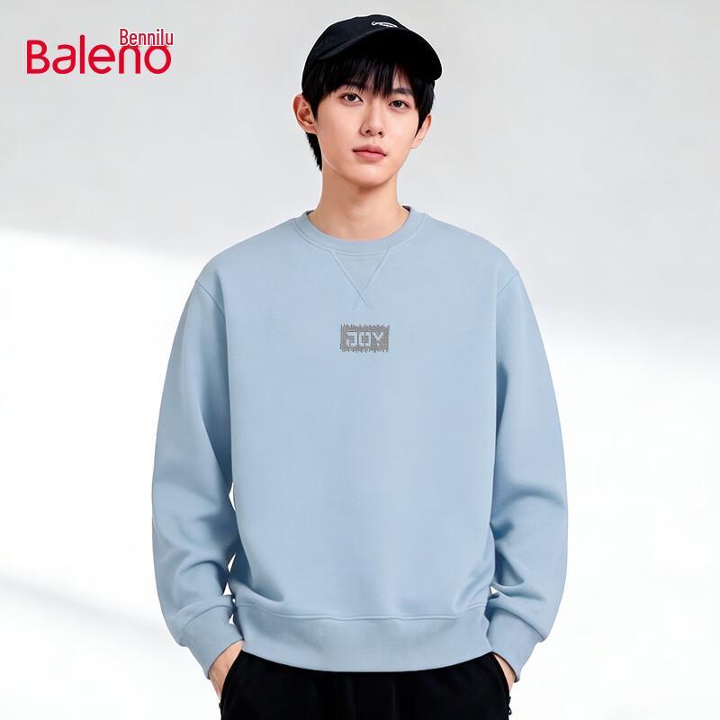 Baleno Men s Retro Letter Print Crewneck Sweatshirt 4XL