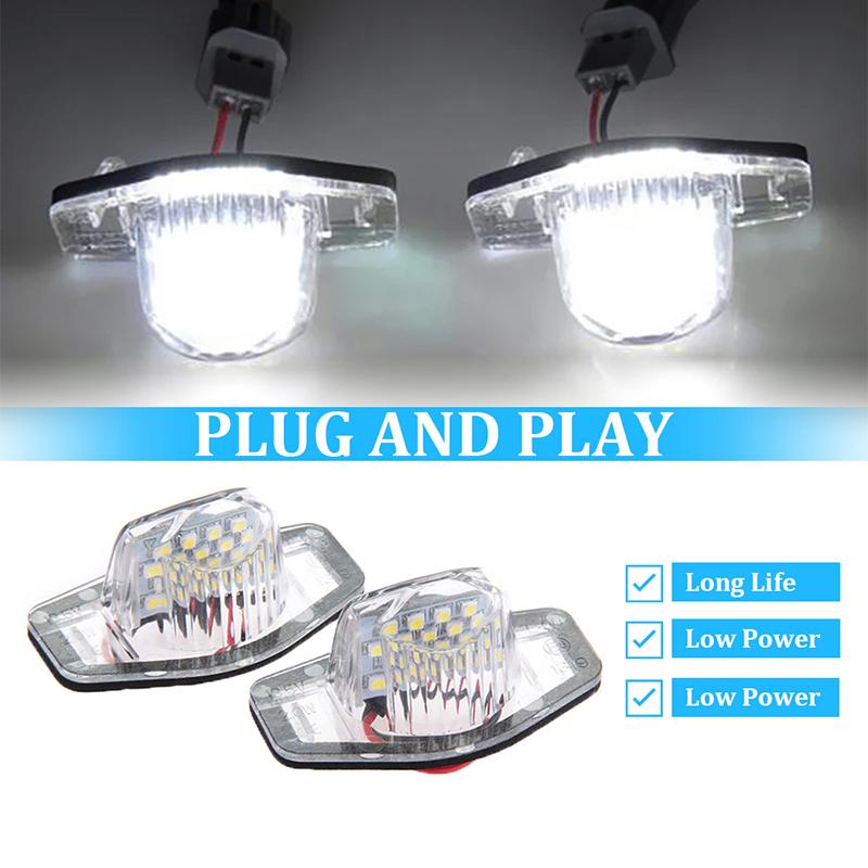 18 Led Car Number License Plate Lights Assembly Pure 6000K For Cr-V Fr-V Stream 12V Smd Number Lamp Led License Plate Light