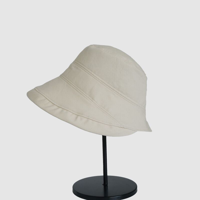 New four seasons sunshade bucket hat women's solid color cloth hat foldable vacation casual hat basin hat