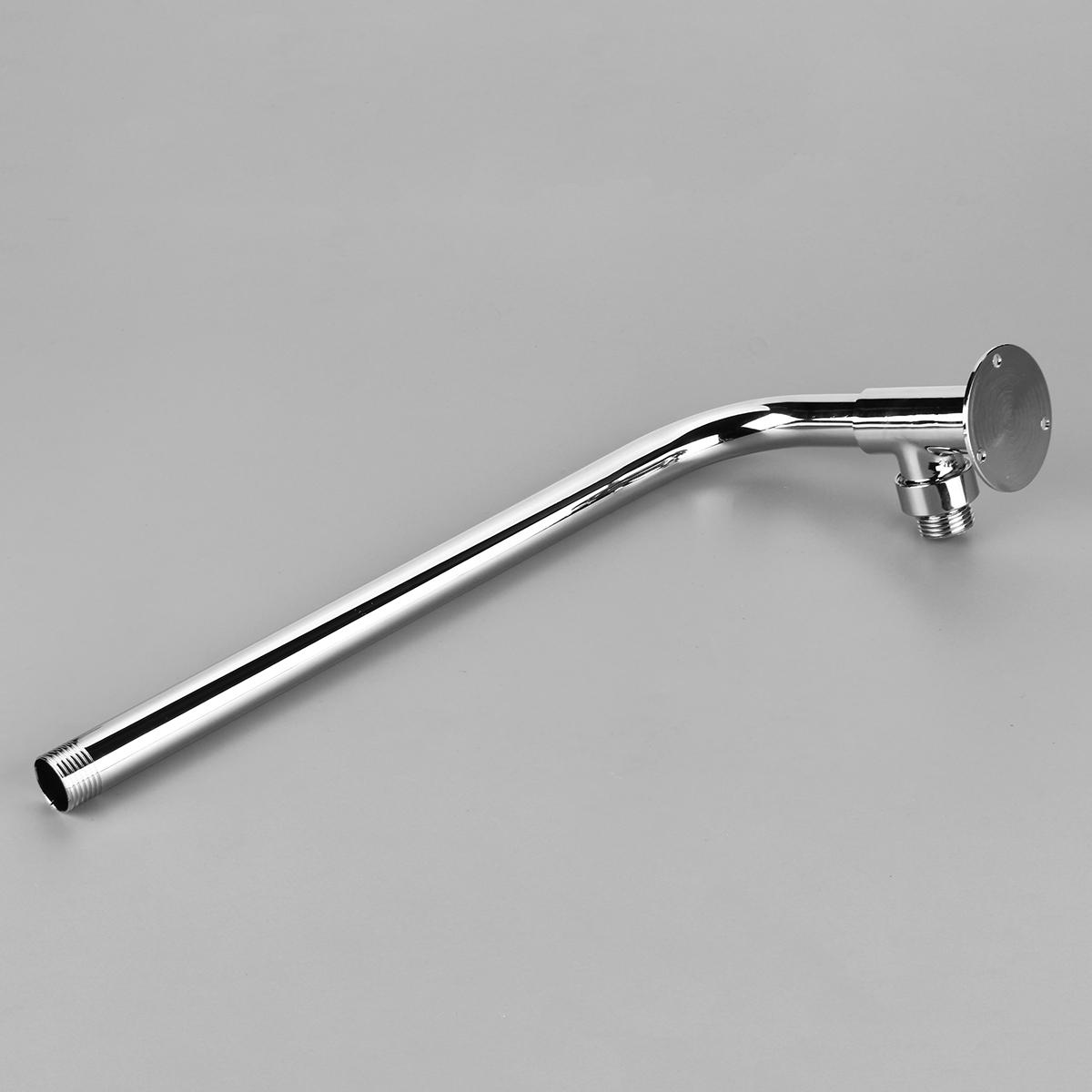 31cm Bathroom Chrome Wall Mounted Shower Extension Pipe Arm For Rain