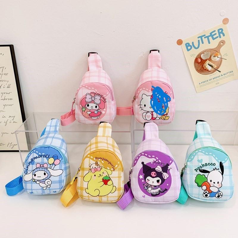 Cute Cartoon Children's Backpack For Girls With Kt Cat And Melody Print Lightweight Design