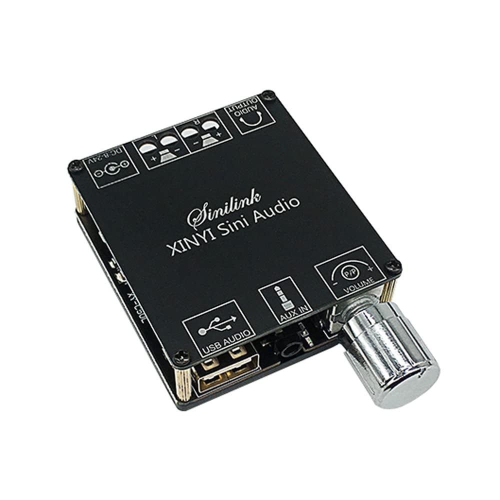 Mini 50Wx2 BT5.0 Wireless Audio Digital Power Amplifier Infinite Tuning Stereo Board Amplifier Dual Channel Amplificador C50L