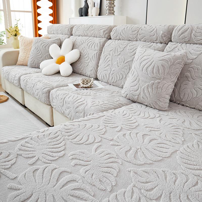 

Хлопковый флис Чехлы для дивана-шезлонга Эластичные Полное покрытие Нескользящий Чехол на подушку L-образный Угловой диван Накидка Домашний декор Pillowcase(45x45cm) светло-серый