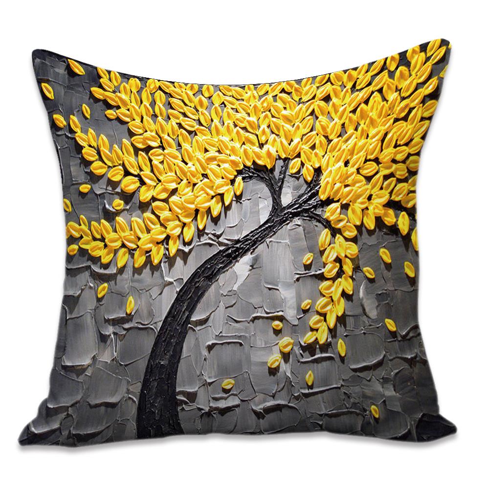 

Наволочка с принтом, Хлопковая и льняная с цифровой печатью, Супермягкая бархатная наволочка из персиковой кожи, Наволочка в стиле масляной живописи peach skin velvet 45 * 45cm