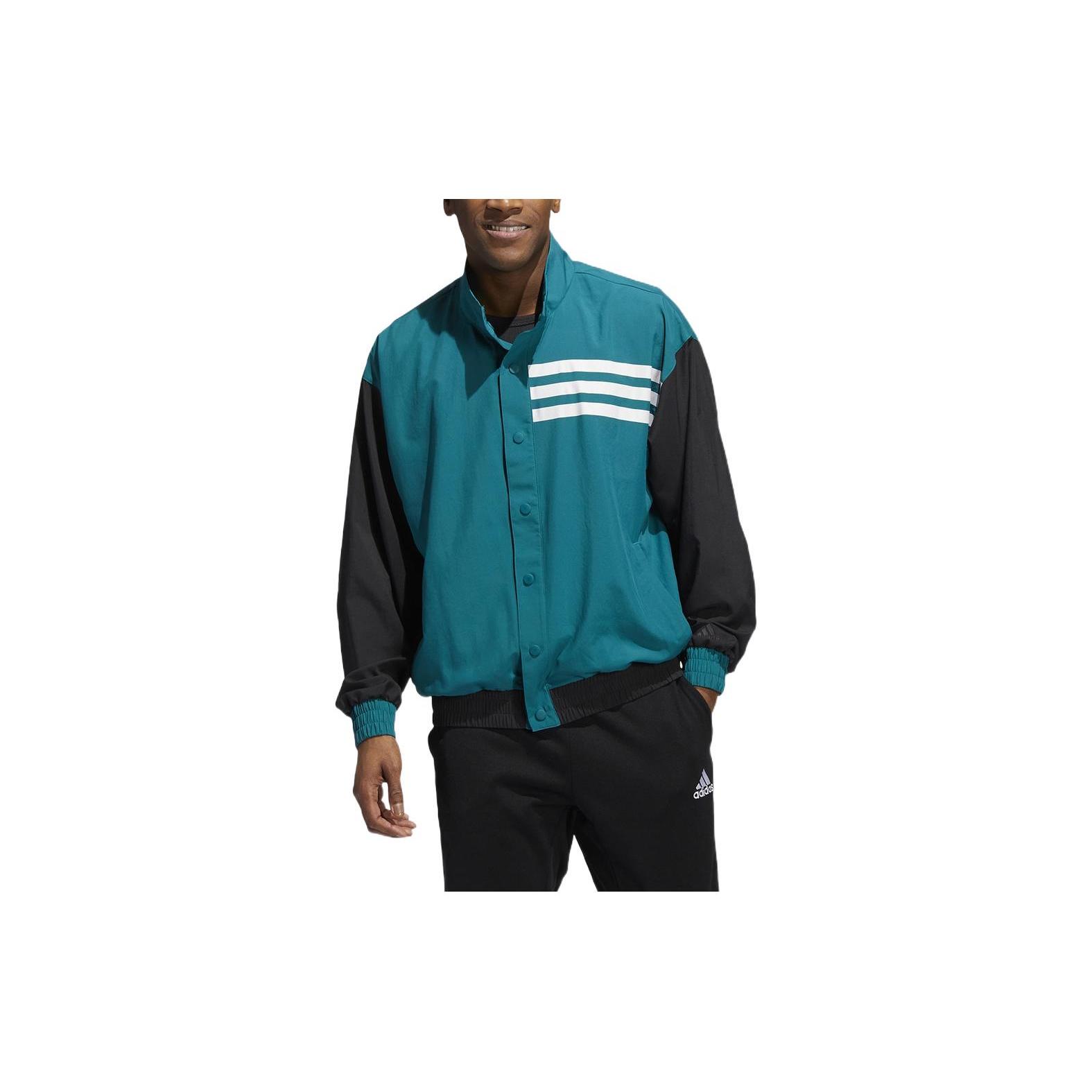 Мужские куртки и пальто Adidas Бирюзово-зеленые HF0240- M