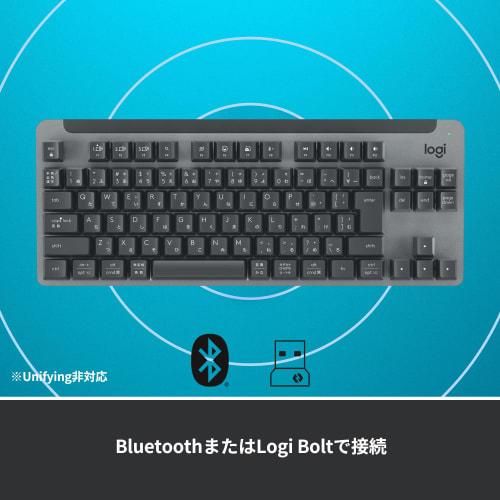 Logitech SIGNATURE K855GR Wireless Mechanical Keyboard Made by TTC Red Axis Linear Bluetooth Not Compatible with Logi Bolt Unifying Compact Japanese L