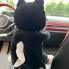 Cartoon Dog Car Trash Can with Storage Compartment Large-Capacity Multifunctional Creative Animal Tissue Box Decorative Organizer