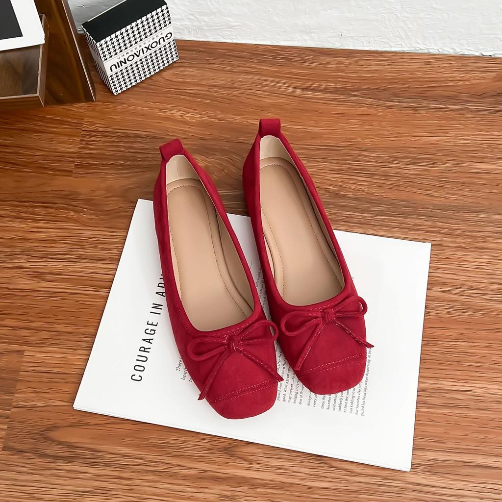 French single shoes women wear Korean version casual shoes comfortable soft sole not tired feet women's shoes commuter style shallow mouth grandma s