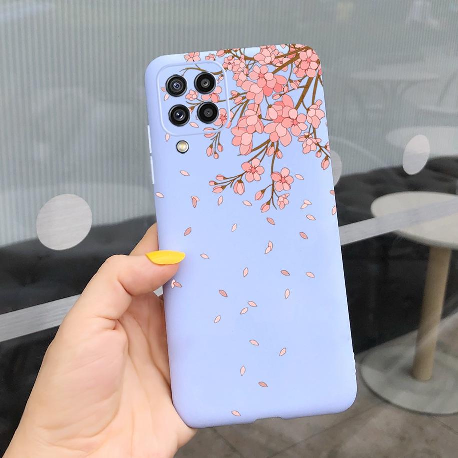 For Samsung M32 Case Silicon Back Cover Flower Phone Case For Samsung Galaxy M32 M12 M42 M52 A12 A22 A32 A42 A52 A72 5G Soft Bag