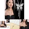 Stylish Butterfly Pull Necklace For Women In Luxurious Titanium Steel Design