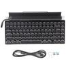 Retro Typewriter 83 Keys Mechanical Keyboard RGB Bluetooth Wireless Wired Vintage Keyboard Punk Round for Desktop Phone Keyboard, Light, & Keys, PC,