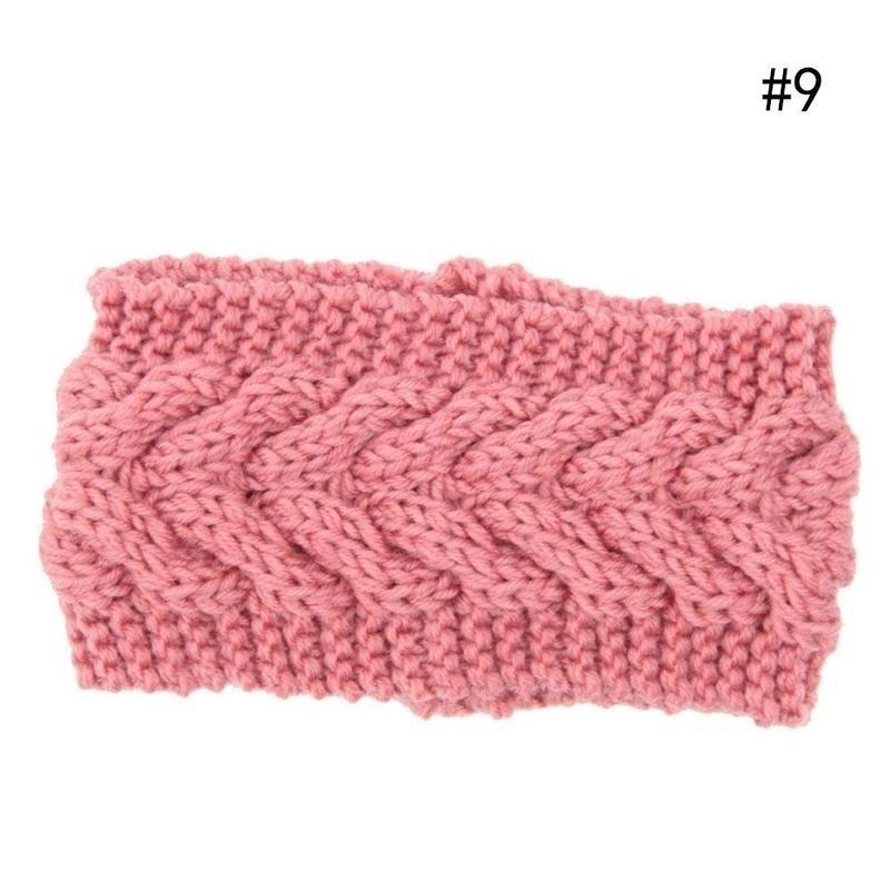 Solid Wide Knitting Headband Winter Warm Ear Crochet Turban Hair Accessories For Women Girl Hair Band Headwraps