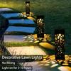 Waterproof Solar Lawn Lights Outdoor IP65 Warm/Cold White LED Landscape Lighting for Garden Pathway Decoration Hollow Design