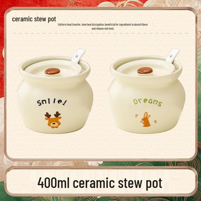 Lidded Ceramic Stew Pot Set